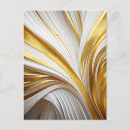 Wit Goud Retro  Briefkaart