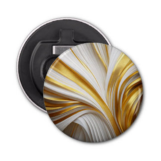 Wit Goud Retro  Button Flesopener