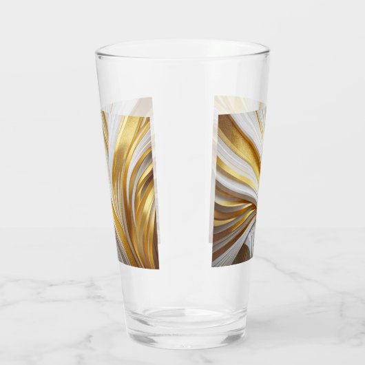 Wit Goud Retro Glas (Rechts)