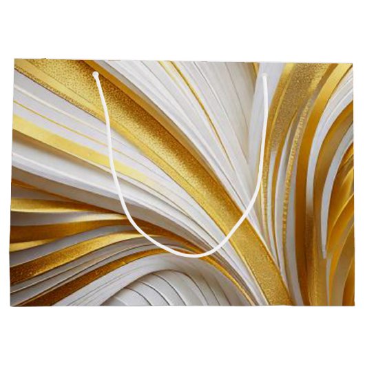 Wit Goud Retro  Groot Cadeauzakje (Achterkant)
