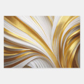 Wit Goud Retro  Inpakpapier Vel (Voorkant 3)