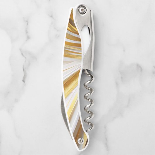 Wit Goud Retro  Kurkentrekker (Achterkant)