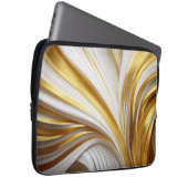 Wit Goud Retro Laptop Sleeve (Voorkant Rechts)
