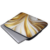 Wit Goud Retro Laptop Sleeve (Voorkant onderkant)