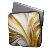 Wit Goud Retro Laptop Sleeve (Voorkant Links)