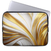Wit Goud Retro Laptop Sleeve (Voorkant)
