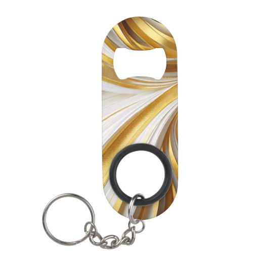 Wit Goud Retro  Mini Flessenopener (Voorkant)