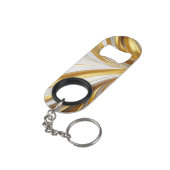 Wit Goud Retro  Mini Flessenopener (Achterkant Gekanteld)