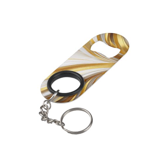 Wit Goud Retro  Mini Flessenopener (Achterkant Gekanteld)