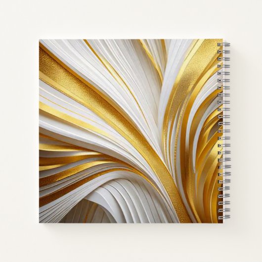 Wit Goud Retro  Notitieboek (Achterkant)