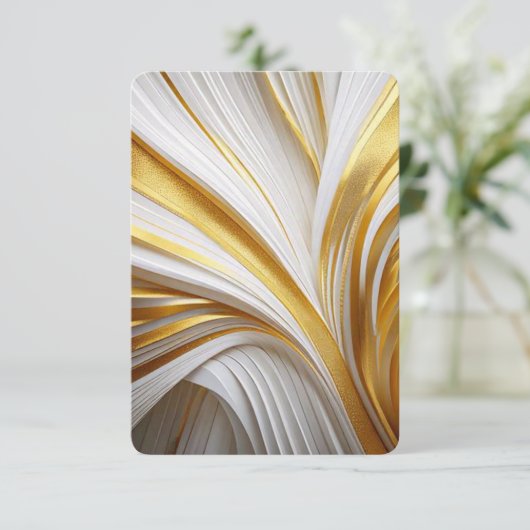 Wit Goud Retro  Save The Date (Staand voorkant)