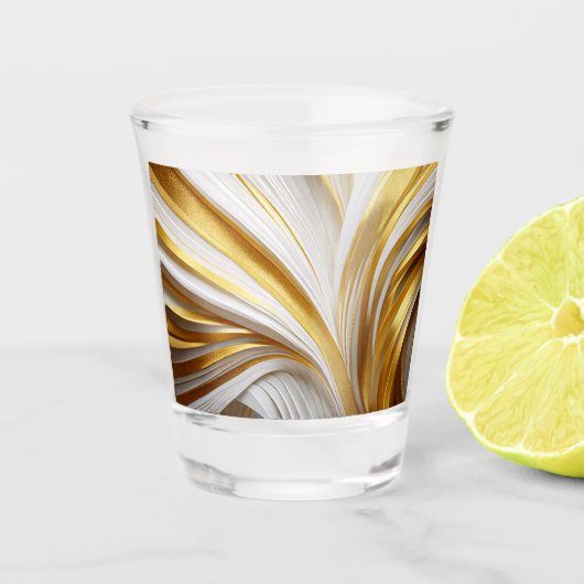 Wit Goud Retro Shot Glas (Voorkant)