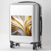 Wit Goud Retro  Sticker (Koffer)