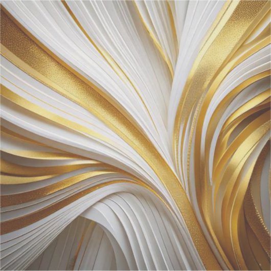 Wit Goud Retro Sticker (Voorkant)