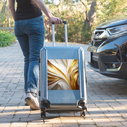 Wit Goud Retro Sticker (Koffer Insitu)