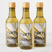 Wit Goud Retro  Wijn Etiket (Flessen)