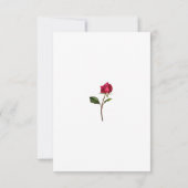 Wit & Goud Rood Rose Schoonheid Bruiloft RSVP Antw Kaart (Achterkant)