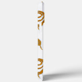 Wit & Goud Roos Bloemenpatroon Case-Mate iPhone Case (Achterkant / Rechts)