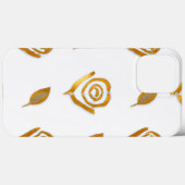 Wit & Goud Roos Bloemenpatroon Case-Mate iPhone Case (Achterkant (horizontaal))