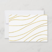 Wit & Goud RSVP Wedding Response Kaarten Kaartje (Achterkant)