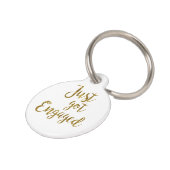 Wit & Goud Schrift Net Verliefd Huisdierpenning (Zijkant)