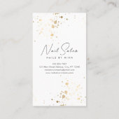 Wit Goud Specks Hand Nail Salon Visitekaartje (Achterkant)