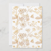  Wit Goud Tiara Floral Quinceañera Kaart (Achterkant)