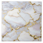 Wit Goud Trendy Marmeren Agaat Collectie Tegeltje (Voorkant)