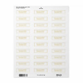 Wit & Goud Trouw Retouradres Label (Full Sheet)