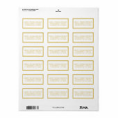 Wit & Goud Trouwlabel Etiket (Full Sheet)