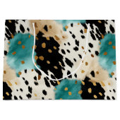 Wit Goud Turquoise Zwart Koeienhuid Naam Groot Cadeauzakje (Voorkant)