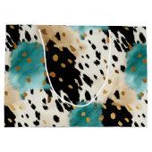 Wit Goud Turquoise Zwart Koeienhuid Naam Groot Cadeauzakje (Achterkant)