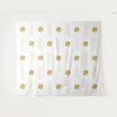 Wit & Goud Twee Logo's Step & Repeat-Event Wandkleed (Voorkant (horizontaal))