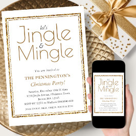 Wit & Goud | Uitnodiging voor kerstfeestjes