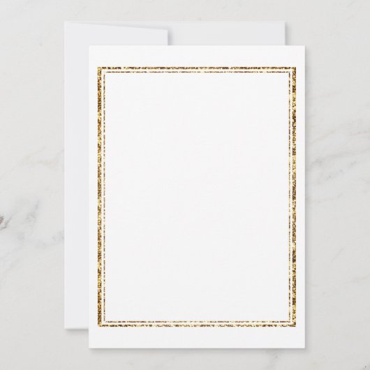 Wit & Goud | Uitnodiging voor kerstfeestjes (Achterkant)