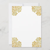 Wit | Goud Victoriaans ras 80e verjaardag Kaart (Achterkant)