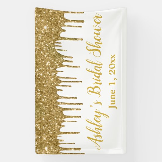 Wit Goud Vrijgezellenfeest Achtergrond Fotocabine  Spandoek (Verticaal)