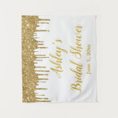 Wit Goud Vrijgezellenfeest Achtergrond Fotocabine  Wandkleed (Voorkant)