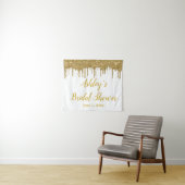 Wit Goud Vrijgezellenfeest Achtergrond Fotocabine  Wandkleed (In Situ (horizontaal))