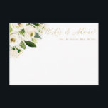 Wit & Goud Waterverf Bloemen Advies Kaart<br><div class="desc">Deze mooie florale kaart is voorzien van waterverf bloemen en je aangepaste tekst. Gebruik de sjabloon om uw gegevens in te vullen. De functie "Pas verder aan" kan worden gebruikt om het lettertype (grootte, stijl, kleur) te wijzigen en om meer tekstregels toe te voegen, de lay-out te wijzigen en tekst...</div>