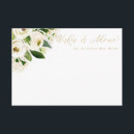 Wit & Goud Waterverf Bloemen Advies Kaart<br><div class="desc">Deze mooie florale kaart is voorzien van waterverf bloemen en je aangepaste tekst. Gebruik de sjabloon om uw gegevens in te vullen. De functie "Pas verder aan" kan worden gebruikt om het lettertype (grootte, stijl, kleur) te wijzigen en om meer tekstregels toe te voegen, de lay-out te wijzigen en tekst...</div>