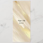 Wit & Goud Waterverf Bloemen Bruiloft Menu (Achterkant)