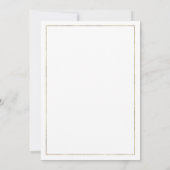 Wit goud zilver glitters luxe speciale gelegenheid kaart (Achterkant)