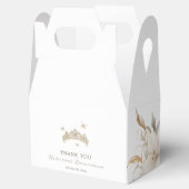 Wit Goud Zilveren Winter Bloemen Quinceañera Bedankdoosjes (Geopend)