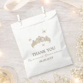 Wit Goud Zilveren Winter Bloemen Quinceañera Bedankzakje (Geknipt)