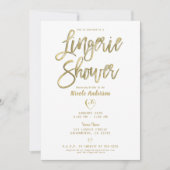 Wit Goud Zwart Modern Chique Ondergoed Douche   Kaart (Voorkant)