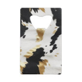 Wit Goud Zwart Zuidwest Koeienhuid Creditkaart Flessenopener (Achterkant)