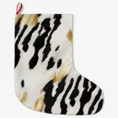 Wit Goud Zwart Zuidwest Koeienhuid Grote Kerstsok (Voorkant)