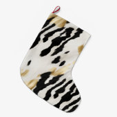 Wit Goud Zwart Zuidwest Koeienhuid Grote Kerstsok (Voorkant (Hangend))