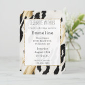 Wit Goud Zwart Zuidwest Koeienhuid Kaart (Staand voorkant)